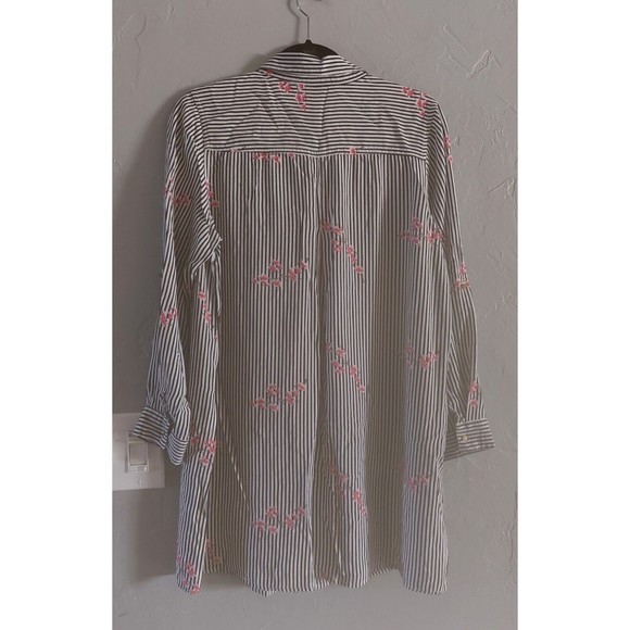 solitaire by ravi khosla Tops Shirts Women L,striped,Floral,Rayón,Roll Tab Sleev - Picture 8 of 8